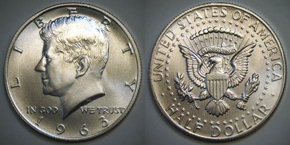 JFK Kennedy Half Dollar US Coin Airplane Series SEA HURRICANE MK IB 